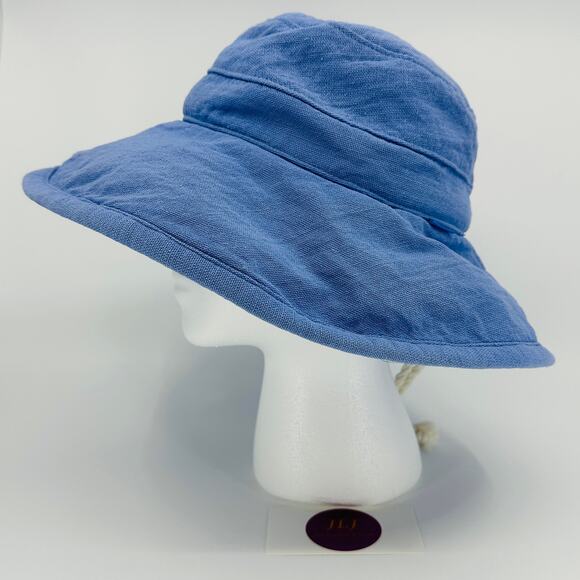 Wallaroo Hat Company Women's Casual Traveler Adjustable Slate Blue Cotton Hat - Picture 3 of 9